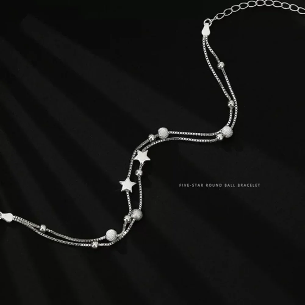 925 Sterling Silver Charm Bracelet & Bangle Chain Women Wedding Party Gift - Picture 5 of 6